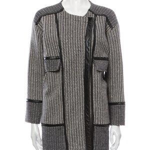 REBECCA TAYLOR Colorblock Pattern Coat Size: XS